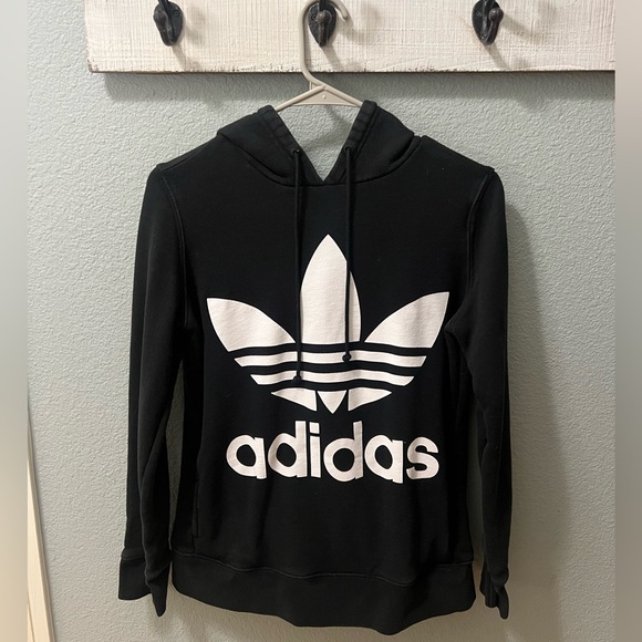 adidas Sweaters - Adidas black hoodie size small